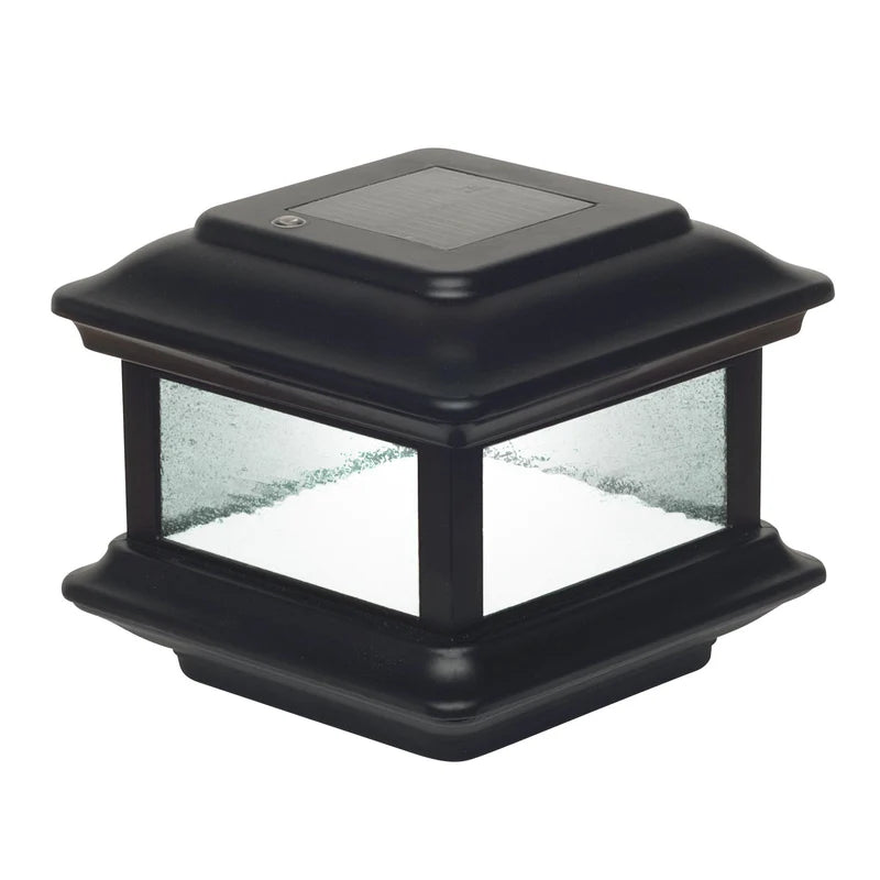 Colonial Solar Deck Light Black 4x4 Wood Post