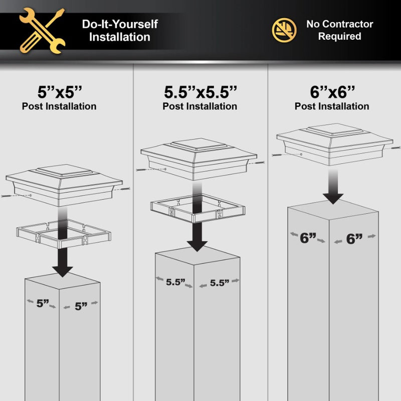 5x5-6x6 Aluminum Post Cap