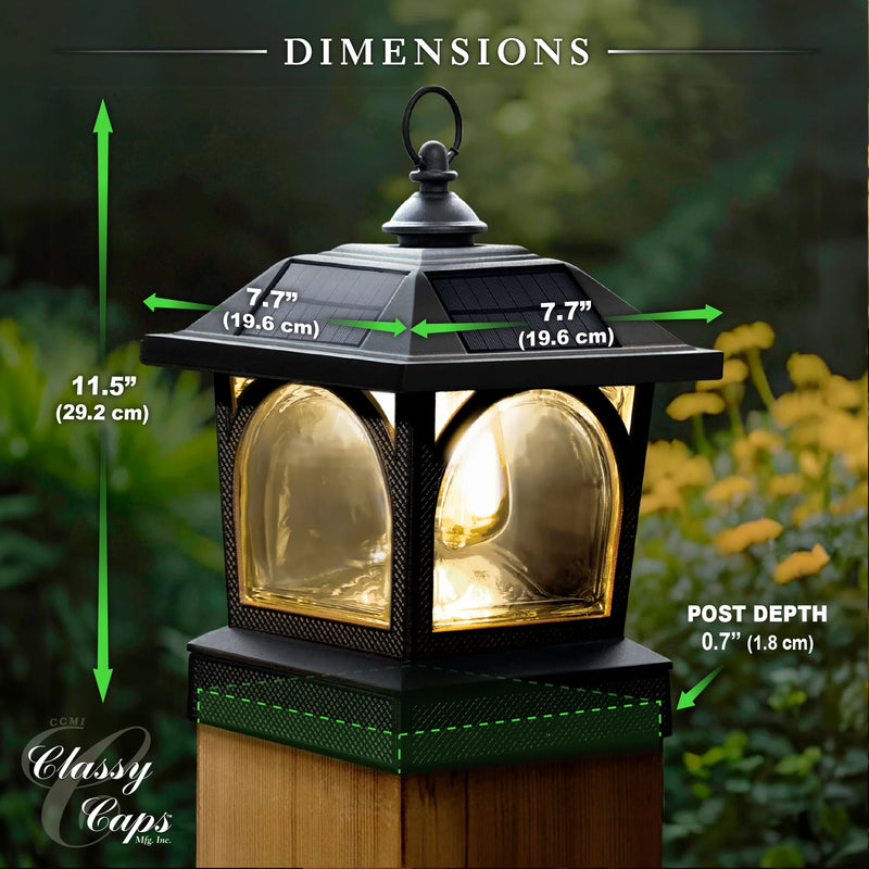 Edison Solar Post Cap/Table Top/Garden Lantern