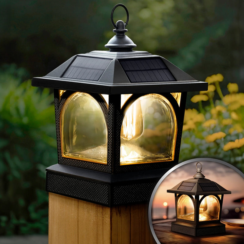 Edison Solar Post Cap/Table Top/Garden Lantern