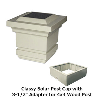 Classy PVC Solar Post Cap Light 4x4 Tan