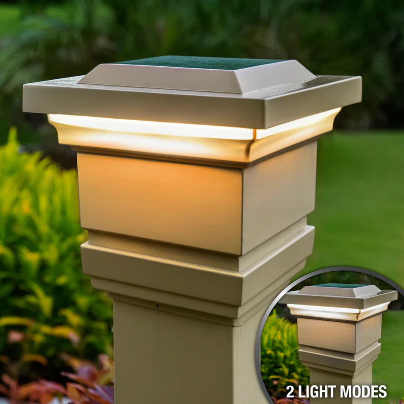 Classy PVC Solar Post Cap Light 4x4 Tan