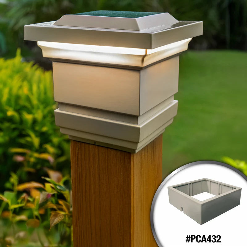 Classy PVC Solar Post Cap Light 4x4 Tan