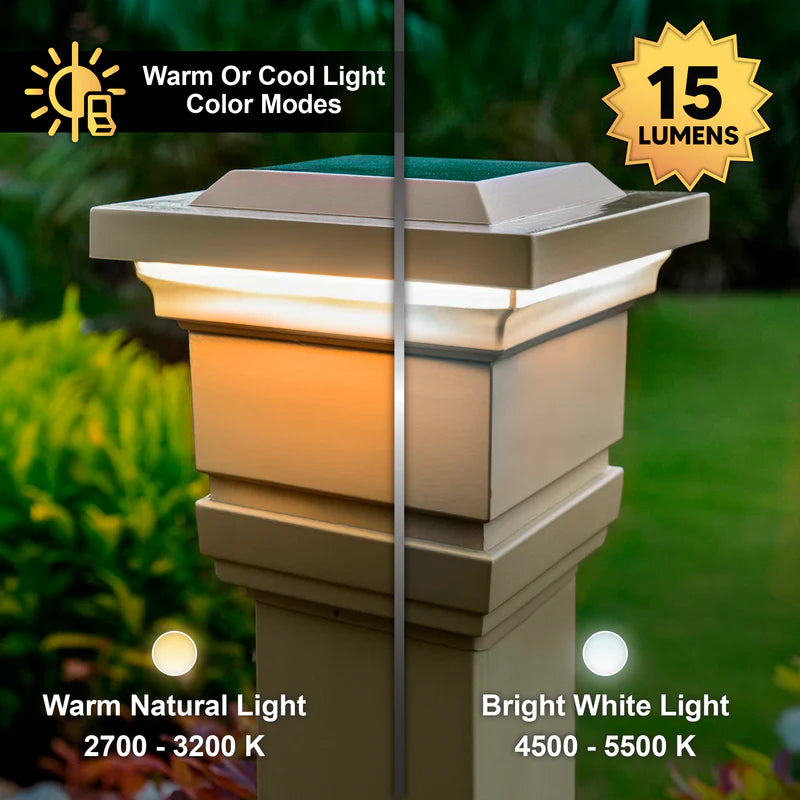 Classy PVC Solar Post Cap Light 4x4 Tan