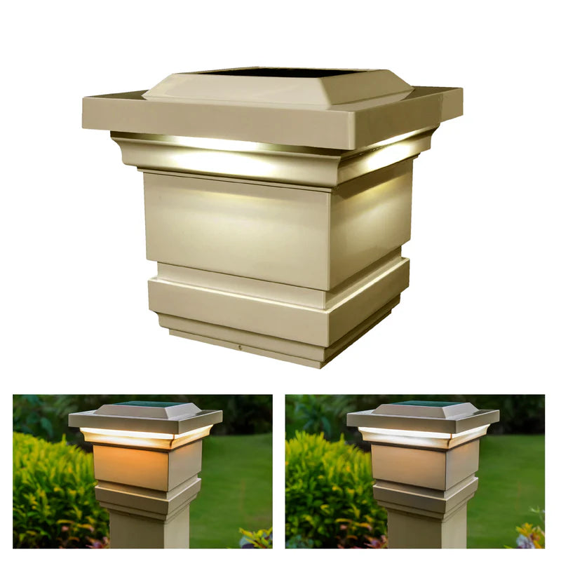 Classy PVC Solar Post Cap Light 4x4 Tan