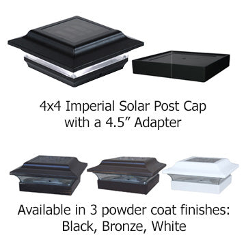 Imperial 4.5" Metal Solar Post Cap Light