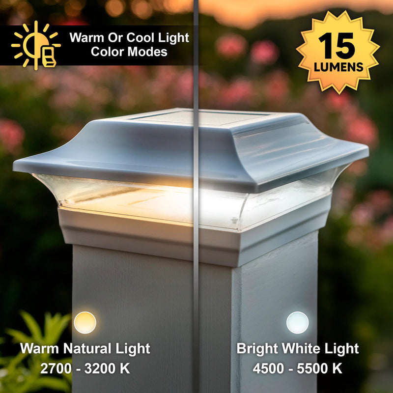 Imperial 5x5 Metal Solar Post Cap Light