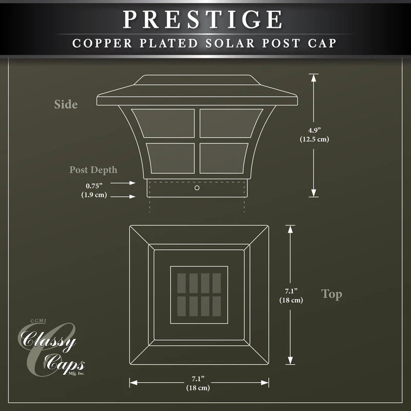 Prestige Solar Post Cap Light - White 4x4