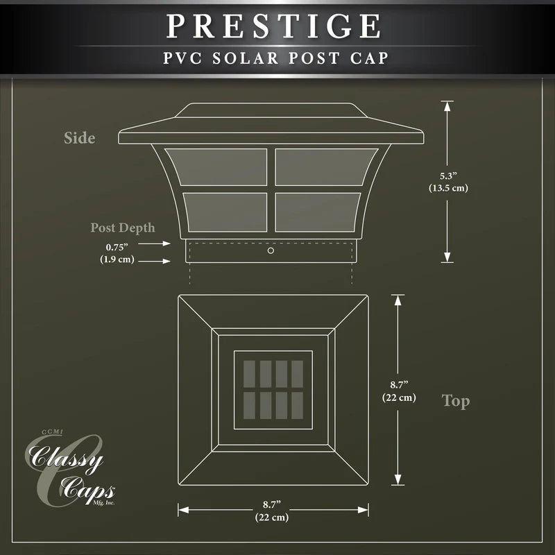 Prestige Solar Post Cap Light - White 5x5