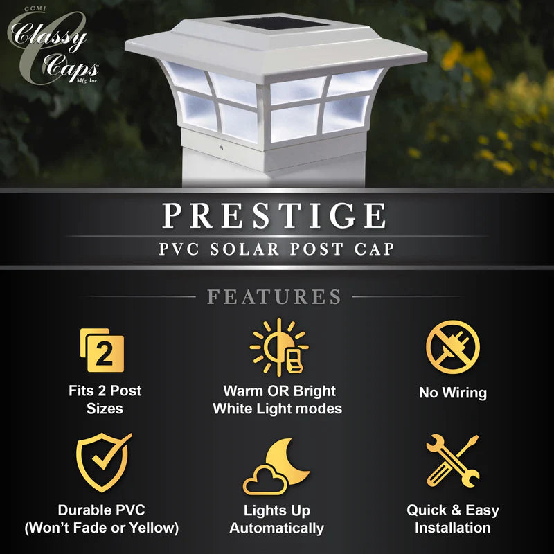 Prestige Solar Post Cap Light - White 5x5