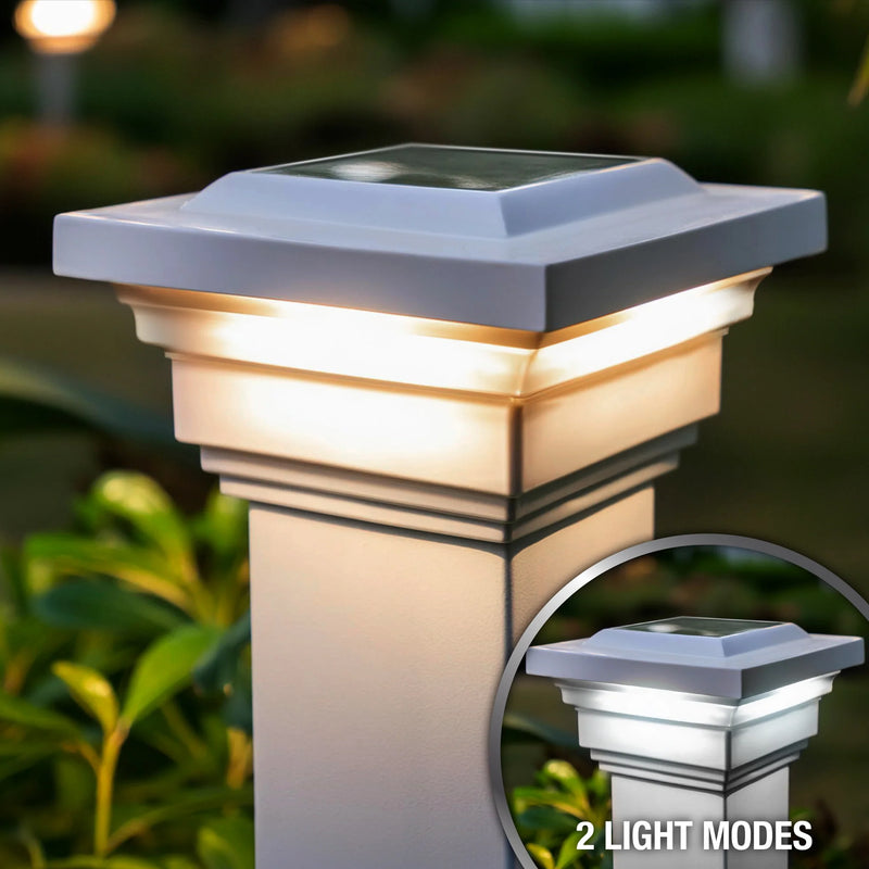 Regal PVC Solar Post Cap Light 4x4-5x5 White