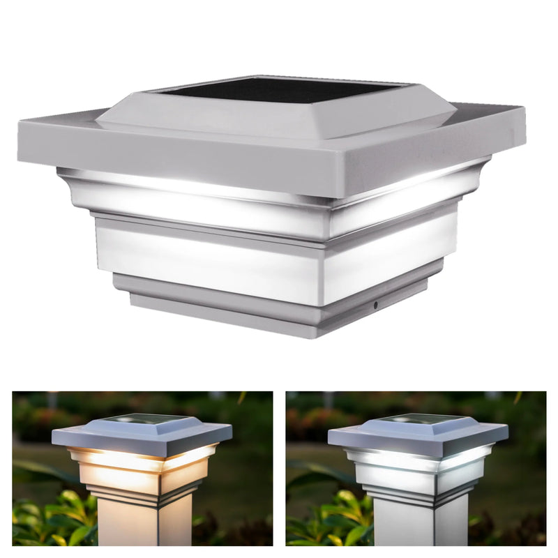 Regal PVC Solar Post Cap Light 4x4-5x5 White