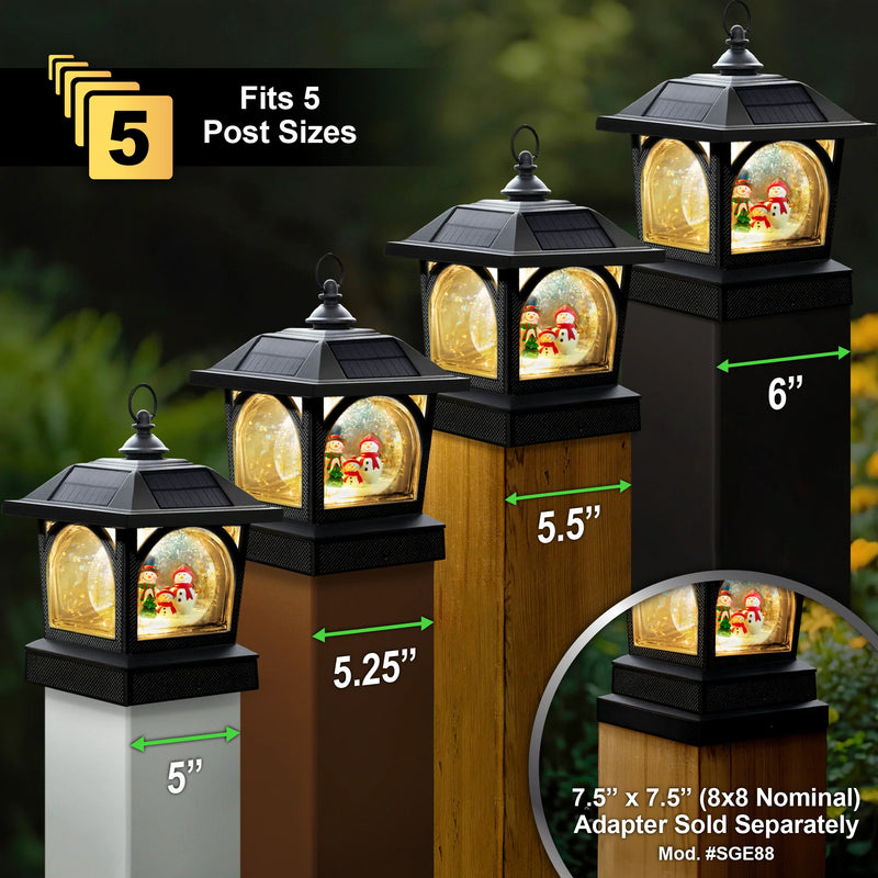 Holiday Solar Post Cap/Table Top/Garden Lantern