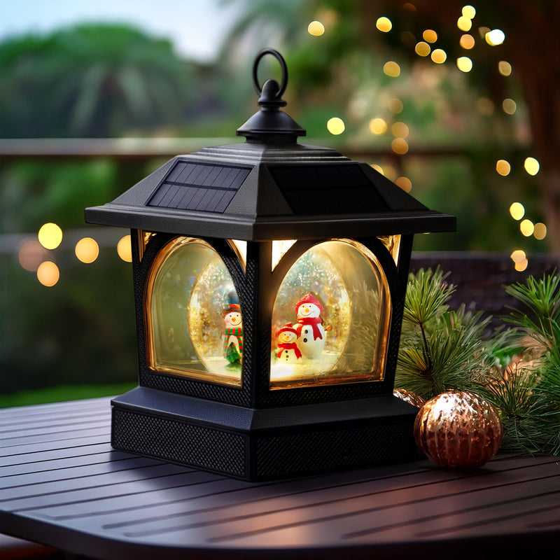 Holiday Solar Post Cap/Table Top/Garden Lantern